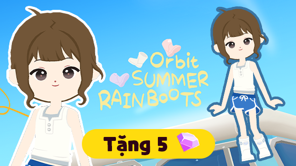 Gói Ủng đi mưa mùa hè ORBIT trắng