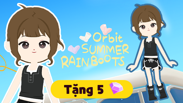 Gói Ủng đi mưa mùa hè ORBIT đen