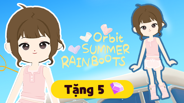 Gói Ủng đi mưa mùa hè ORBIT hồng