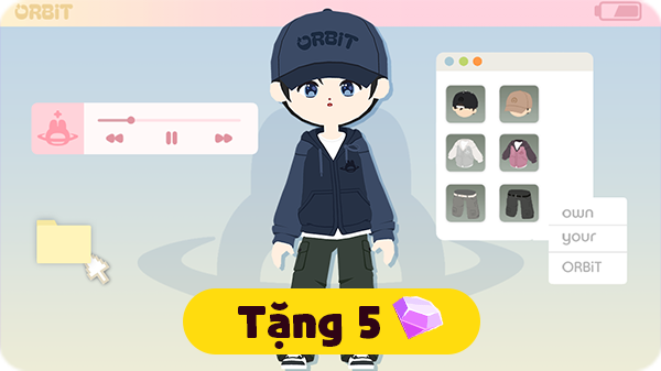 Gói Hoodie bạn trai ORBIT xanh navy