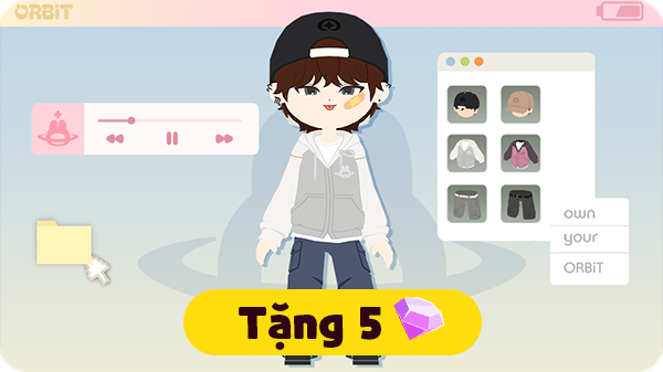 Gói Hoodie bạn trai ORBIT melange