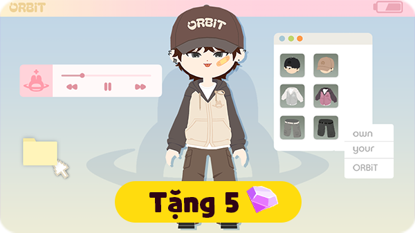 Gói Hoodie bạn trai ORBIT nâu