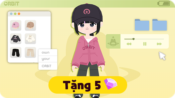 Gói Hoodie bạn gái ORBIT hồng