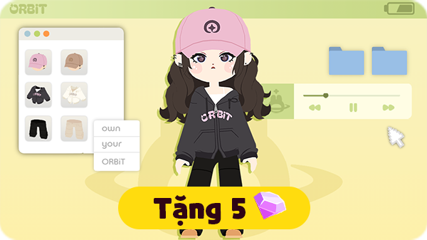 Gói Hoodie bạn gái ORBIT xám đậm