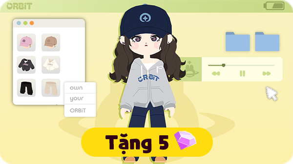 Gói Hoodie bạn gái ORBIT xám