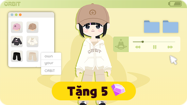 Gói Hoodie bạn gái ORBIT trắng ngà